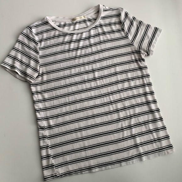 white and black striped top - Picture 2 of 5